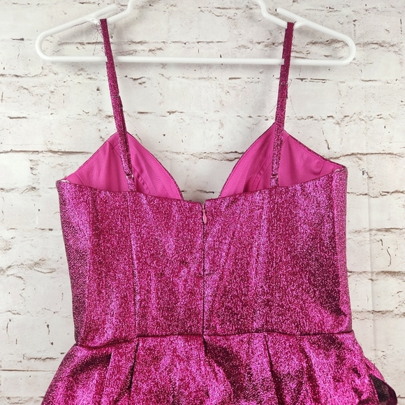 Katie May Elise Dress in Electric Pink & Mauve Size Small - Picture 8 of 14